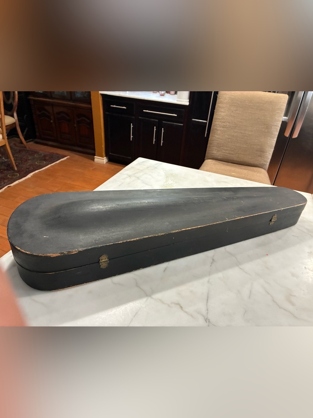 Antique Vintage Wood Violin Coffin Case Only